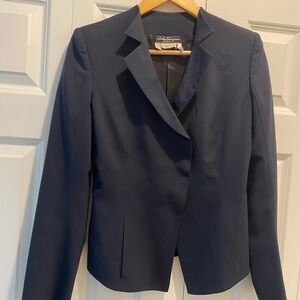 Salvatore Ferragamo Dark Blue Wool Blazer